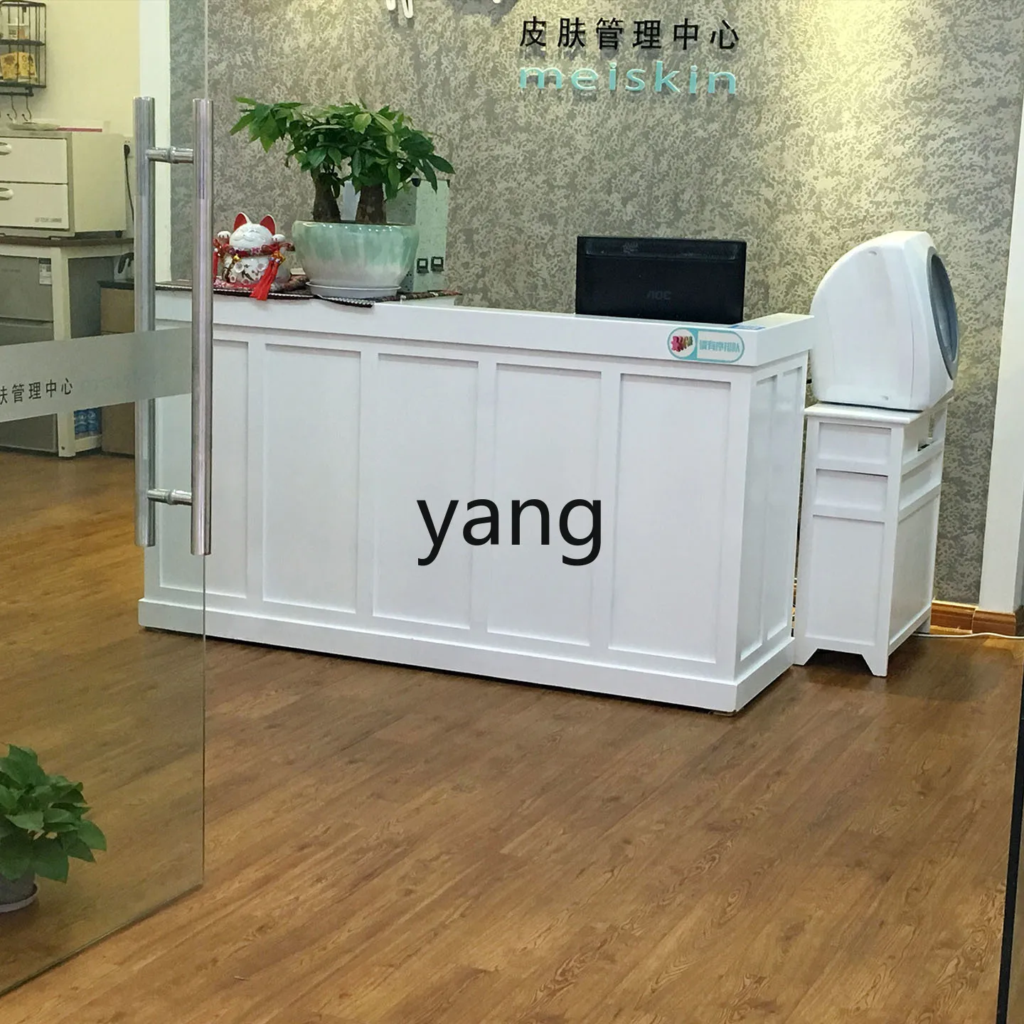 lmm1 paint checkout page Modern simple beauty salon Reception desk Corner clothing store Bar table