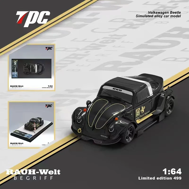 

TPC 1:64 Model Car RWB Refitting Beetle Alloy Die-Cast Vehicle -JPS Black Gold