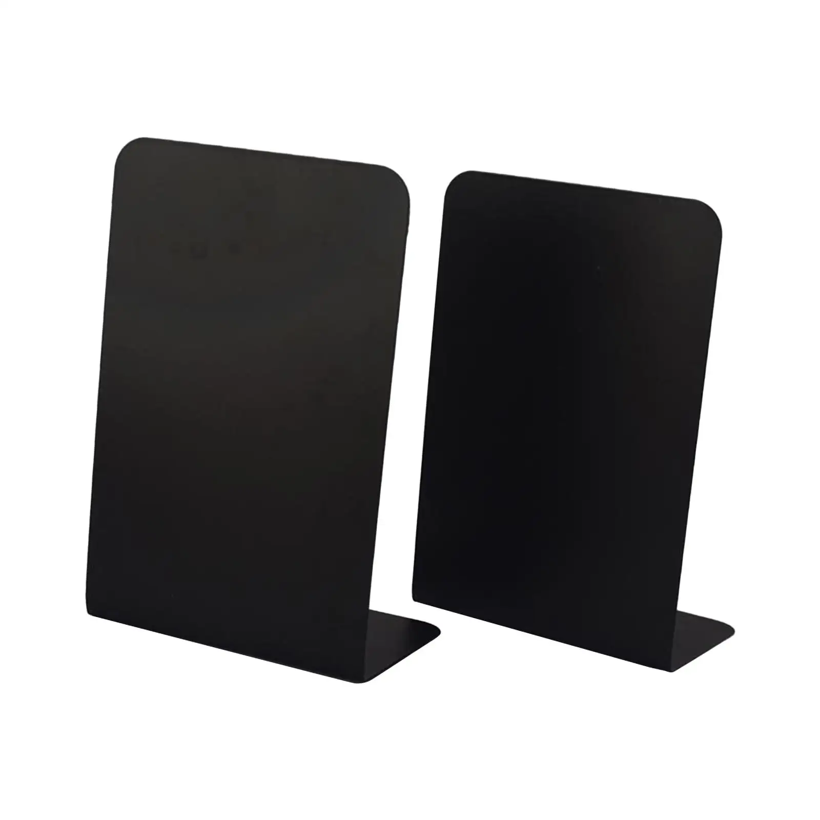 2 Pieces Metal Bookends Study Heavy Duty Book Ends for Shelves Book Stoppers for School Supplies Library Stationery Bedroom Home