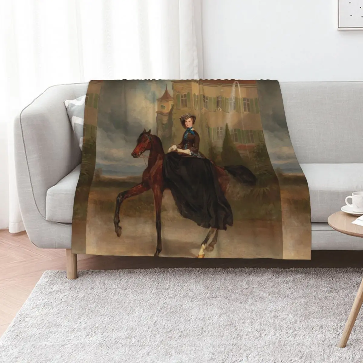 Elisabeth of Bavaria, future Empress Sissi, age 15 Throw Blanket Warm Sofa Throw Beach Furrys Soft Blankets