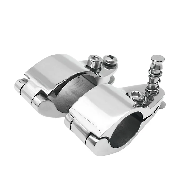 

316 Stainless Steel Bolt Pipe Clamp Sunshade Marine Hardware Accessories Mirror Polished Opening Sliding Sleeve Pin Pipe Clamp