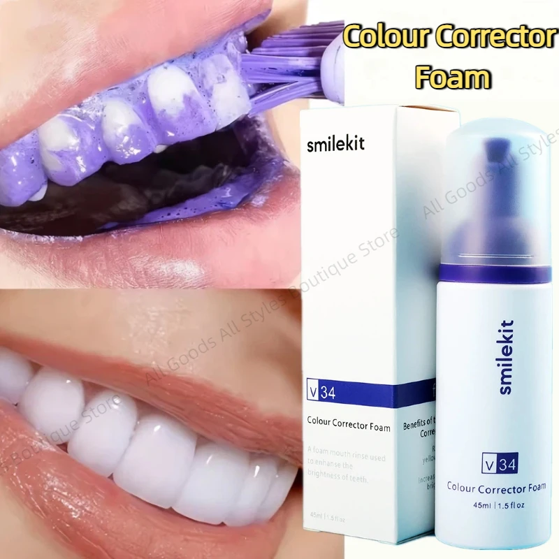 45ml Smilekit Purple Tooth Mousse Removes Tartar Clean Oral Hygiene 30ml Smileease Fresh Breath Whitening Teeth Care Products
