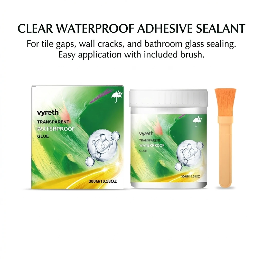 Invisible Waterproof Glue Sealant Clear Polymer Adhesive for Bathroom Kitchen Tile Gap Repair Paste No Trace Bonding Durable