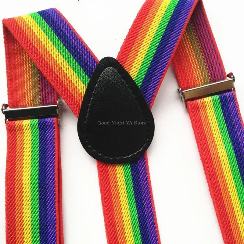 Niños Rainbow Strap Clip Colorido Bebé rayas Cinturón niños y niñas