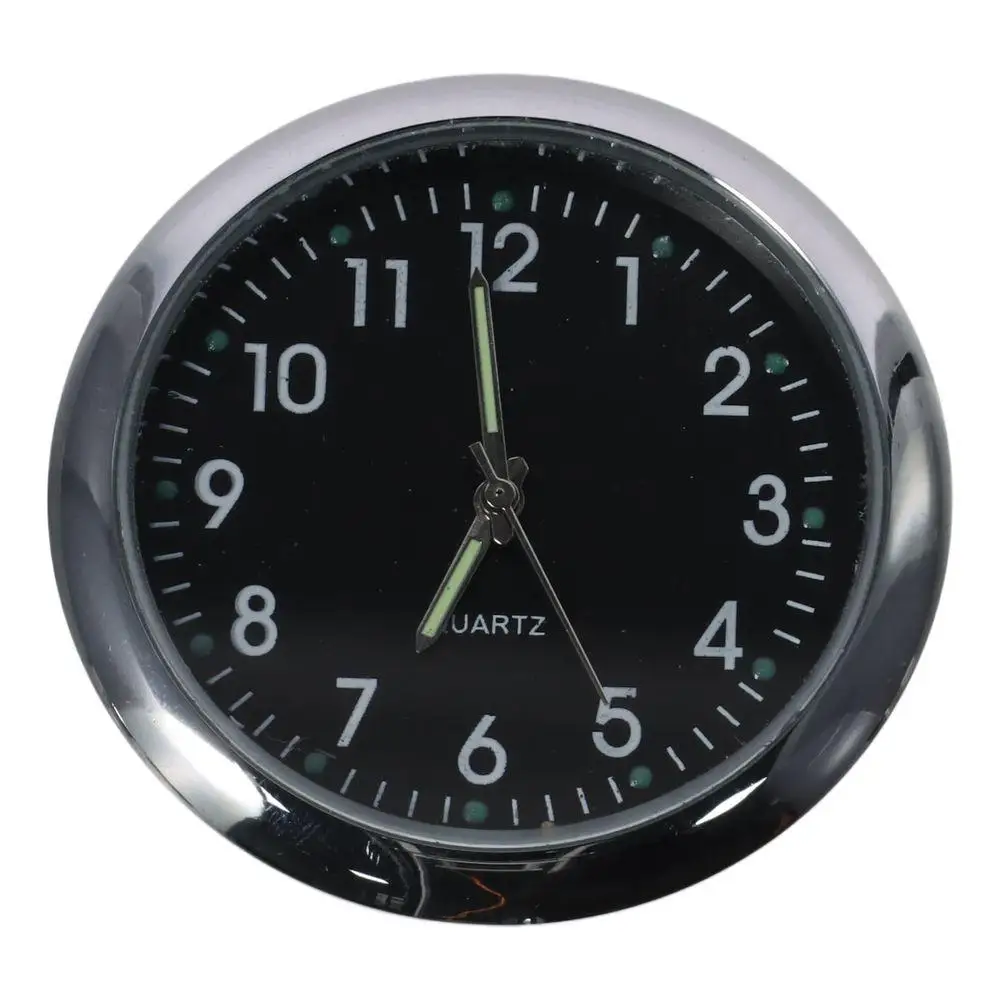 

1 шт., автомобильные аксессуары, черные наклейки на сине-белую панель, автомобильные часы, круглые мини-часы для автомобиля