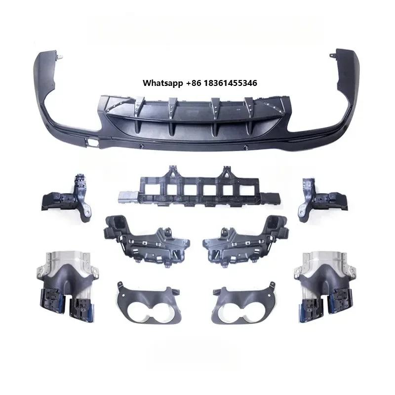 

For New Upgr GLC Rear Bumper Kit with Diffuser Bumper Lip And Exhaust Pipe 63 43