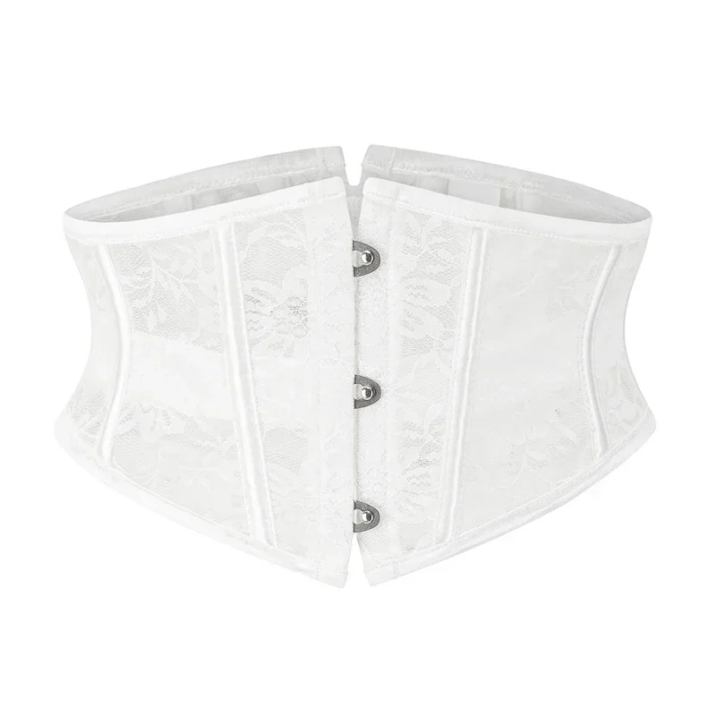 

Women 14 Spiral Steel Boned Underbust Corset Short Torso Waist Training Bustier Body Shaper Tummy Control Bandage Corselet