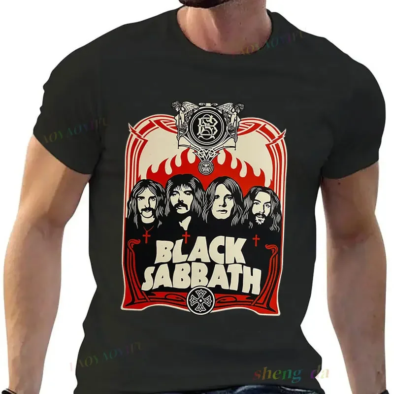 

Retro Style Heavy Metal Rock Band Summer Men O-Neck Casual Funny Tops Short Sleeve Clothing 2025 New model Fashionable