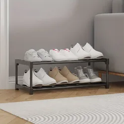 Shoe Rack for Closet,  Adjustable Shoe Rack for Small Space, Small Shoe Organizer for Front Door, Sturdy Metal,Front Door