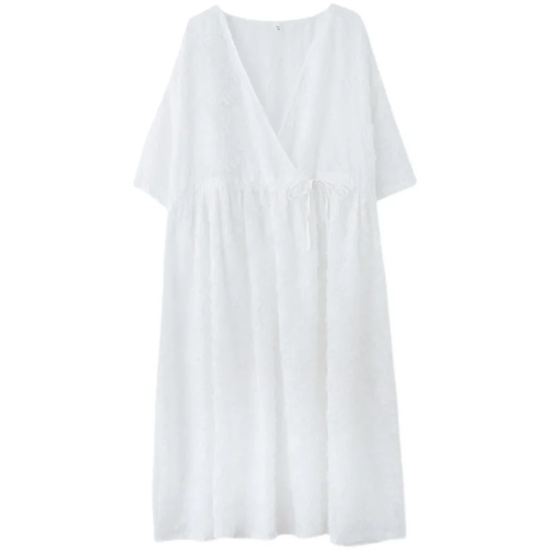 New Korean Sle Daisy Cut out plus Size Dr V Ne Midi Two Piece Set Fat MM Large Size Dr Versatile a Line Skirt