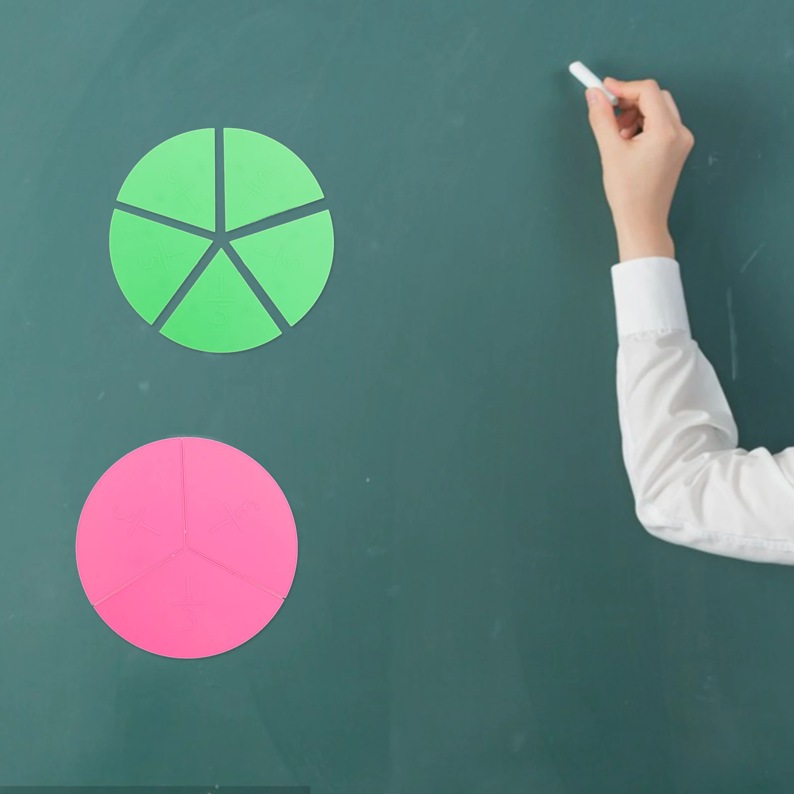 

1 Set Magnetic Fraction Circles Math Teaching Tool Fraction Manipulatives Educational Activity Montessori Puzzles For Classroom