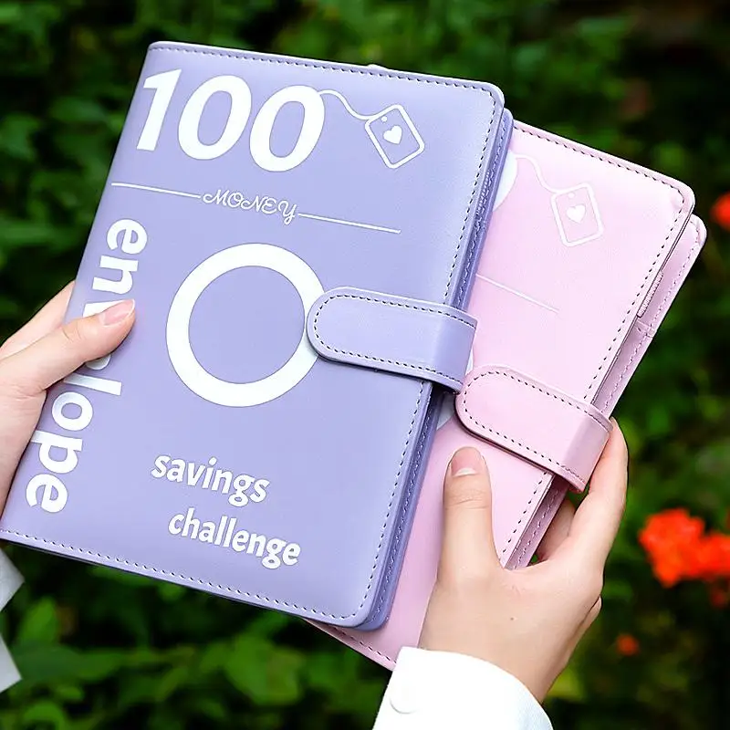 100 Envelope Challenge Binder Expense Sheets for Budgeting and Saving Money Funny Couples Challenge Event Notepads