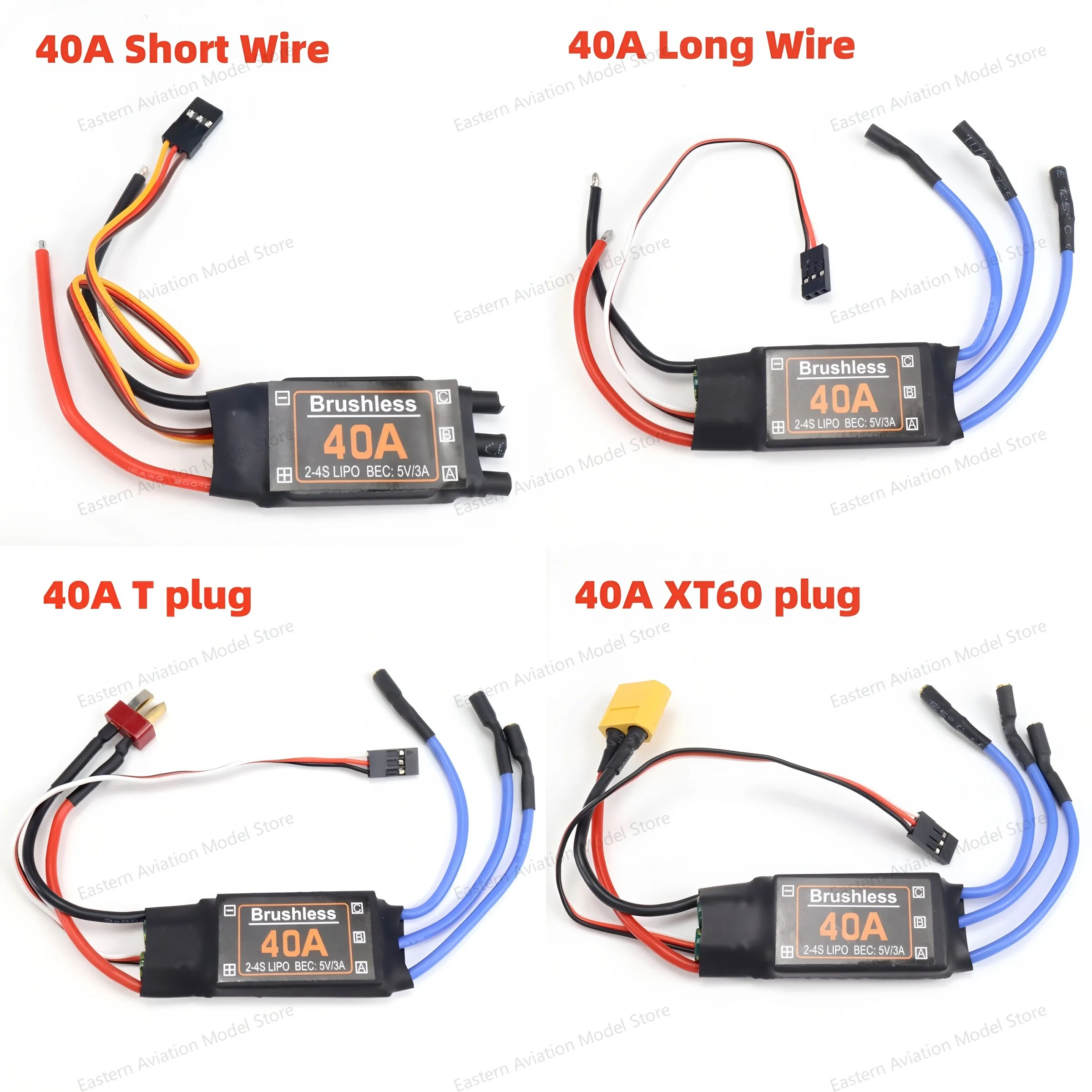 Brushless 40A ESC Speed Controler 2-4S With 5V 3A UBEC RC FPV Quadcopter RC Airplanes Helicopter F450 F550 S500 30A motor XT60