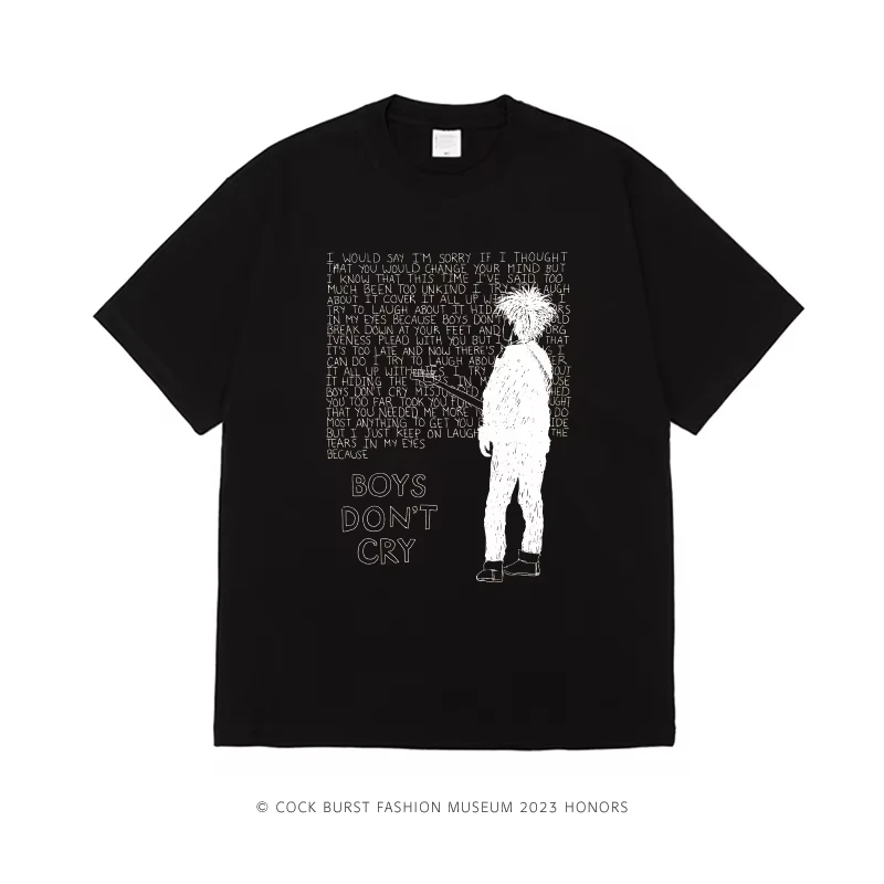 

Мужская одежда Мужские футболки унисекс Терапевтическая группа The Cure Robert Smith Boys Don't Cry Punk Rock Футболка с короткими рукавами Мода Y2k