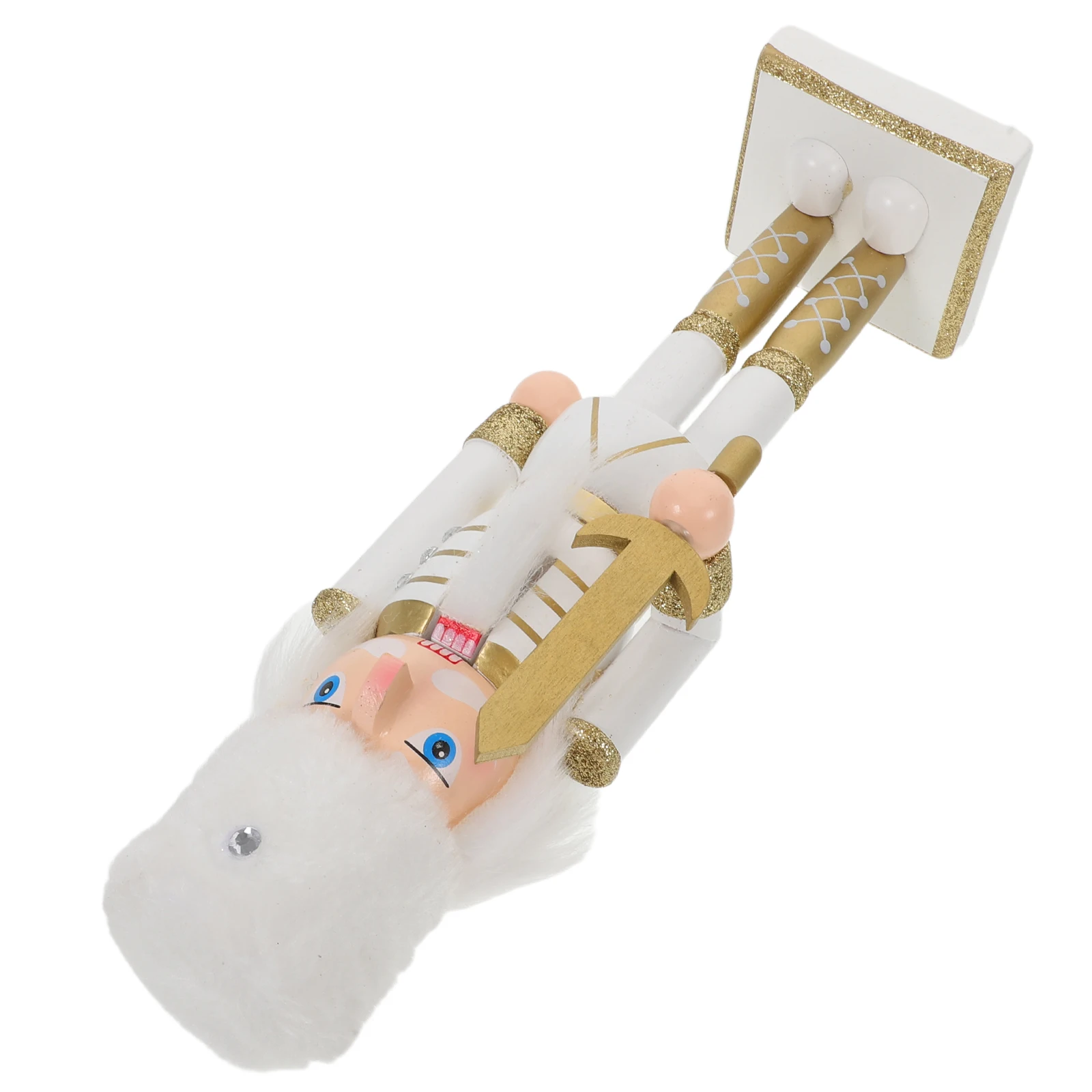 

Nutcracker Ornament Home Decor Christmas Tree Decoration Rural White Wood Wooden Soldier