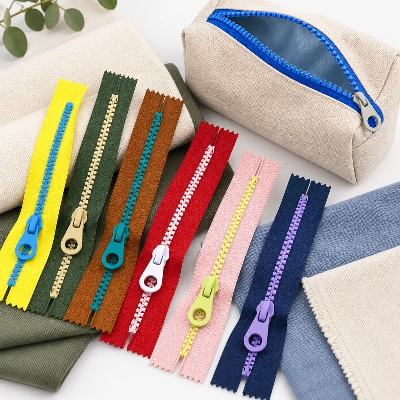 2/5/10Pcs 5# 15-30cm Resin Zippers Pencil Case Closed-End Zip Coin Purse Closure Storage Pouch Fastener DIY Sewing Accessories