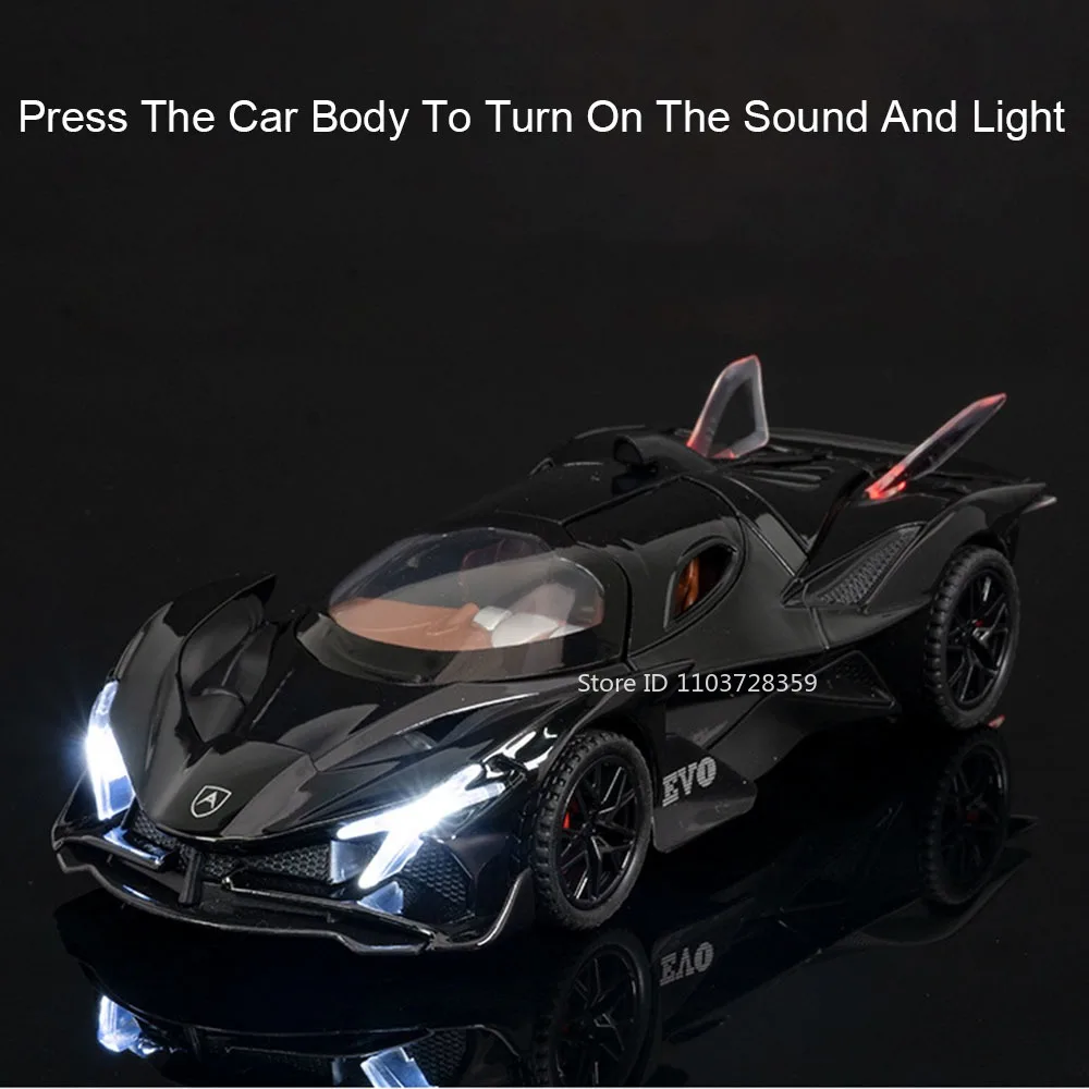 مقياس 1:32 أبولو إيفو سيان لعبة نموذج السيارات الخارقة سبيكة دييكاست الصوت ضوء الأبواب مفتوحة التراجع زخرفة نماذج سيارات رياضية صغيرة