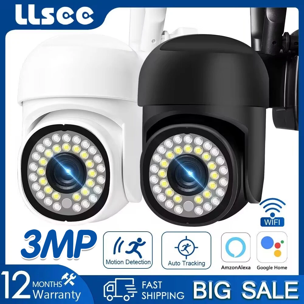 

LLSEE HD 3MP 5G WIFI IP CCTV Waterproof Outdoor Home Night Vision Security Camerafeisda 5mp wifi camera outdoor ip camera