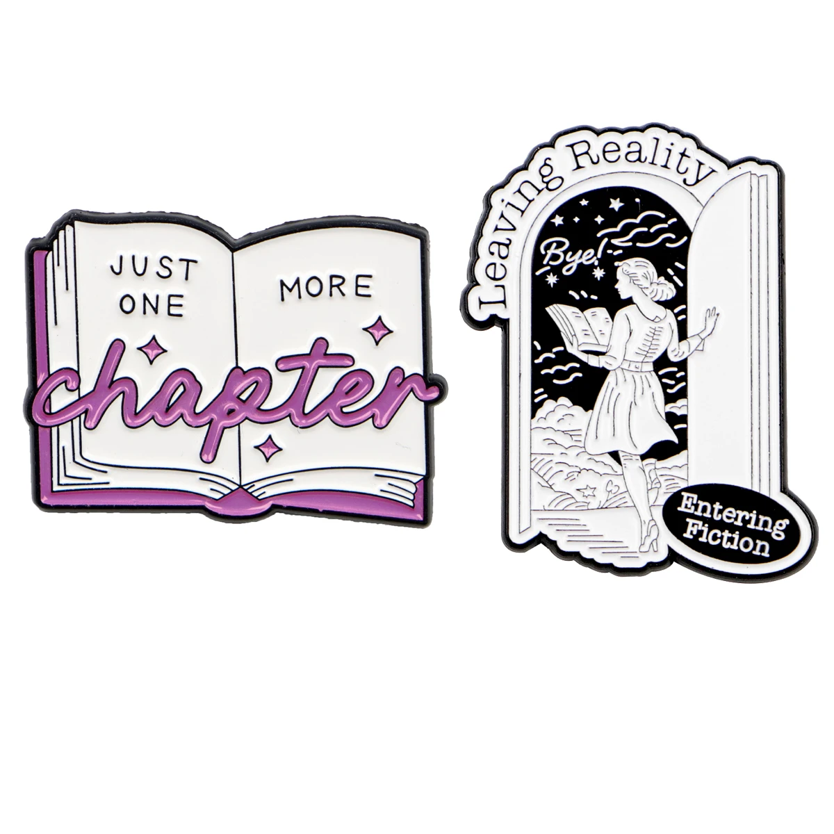 Book Lover Enamel Pins Cartoon Character Brooches Badge Lapel Pin For Backpack Clothes Accessories Fashion Jewelry Reader Gifts