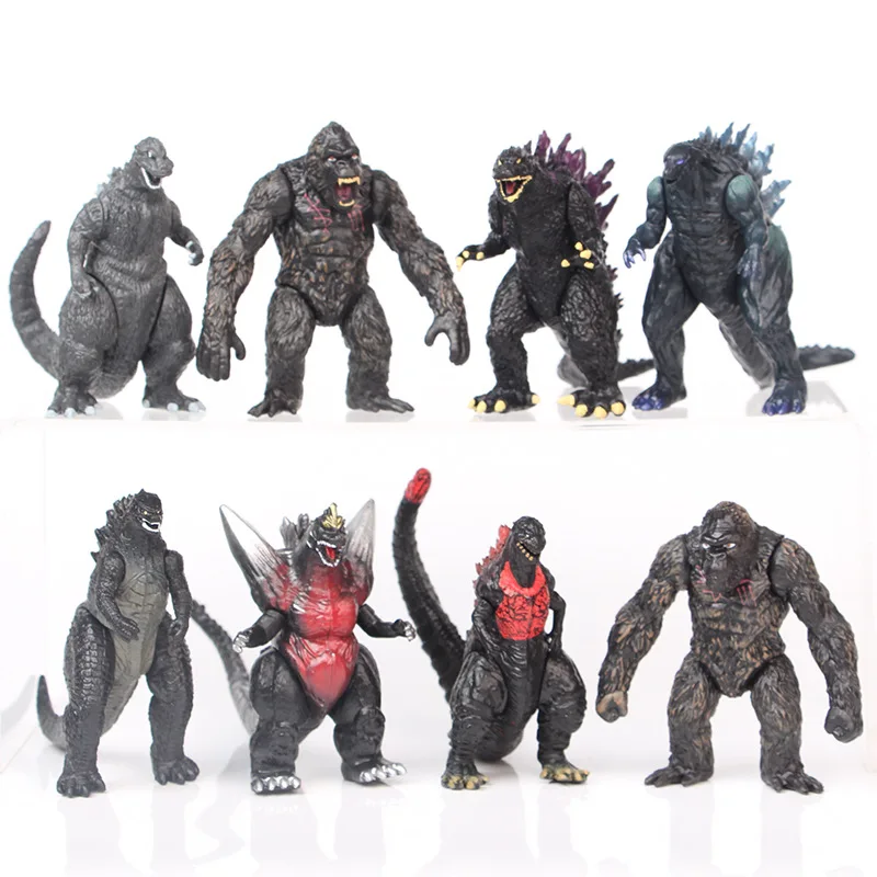 تمثال وحوش Godzilla PVC ، تمثال العمل ، نموذج أنيمي ، ديناصور ، كينج كونغ ، Gk ، مكتب ، ألعاب قابلة للتحصيل ، هدية