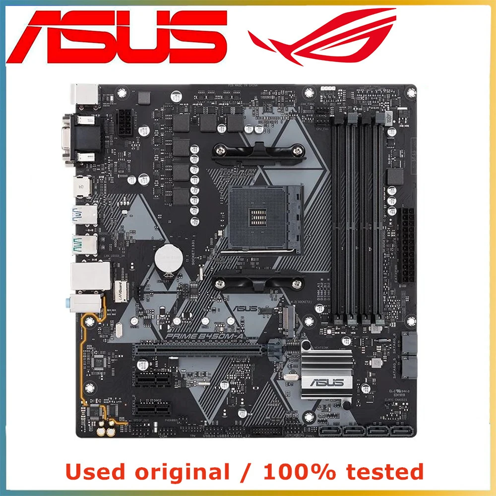 For ASUS PRIME B450M-A B450 AM4 Motherboard Ryzen 5 5500 5600 5800X3D Ryzen 7 5700X3D 7 5800X 5 5600X 7 5700G Ram DDR4 M-ATX