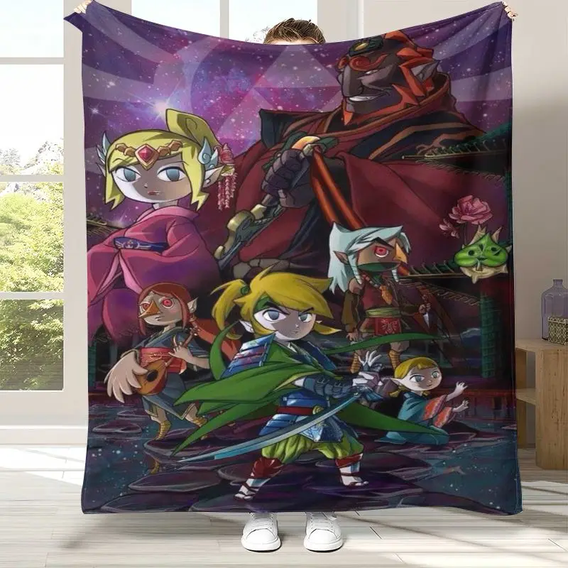 Classic Game Z-Zelda Hylian Crest Link Soft Flannel Throw Blanket,Cozy Blanket for Bed,Sofa,Living Room,Camping,Home Decor,Gift