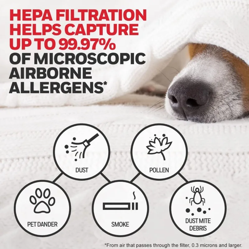 HEPA Kit – Includes 3 HEPA R Replacement Filters and 4 A Carbon Pre-Cut Pre-Filters