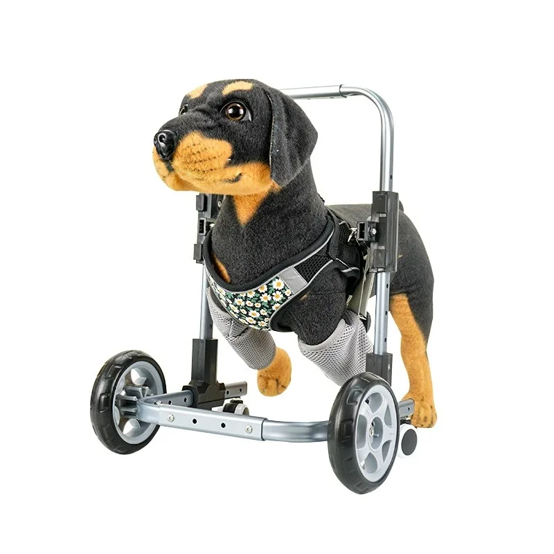 Lightweight Four-Wheel Dog Pet Wheelchair Hot Sale Metal Front Limb Auxiliary Car Training Supplies for Dog Front Leg