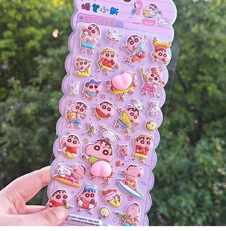 **Crayon Shin-Chan Soft Pinched Happy Buttocks Sticker Children'S Decompression 3d Bubble Sticker Phone Case Decoration Sticker