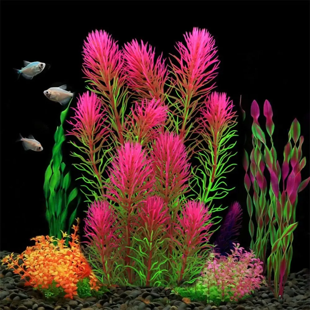 Artificial Aquarium Plants Decoration Plastic Underwater Water Weeds Viewing Decoration Fish Tank Water Grass Ornament