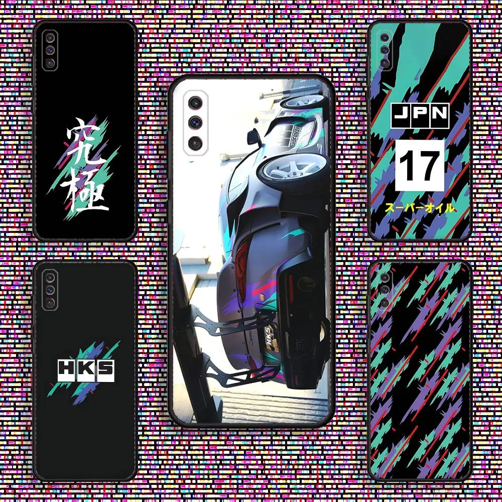 

Sports Car H-HKS-S Phone Case For Samsung S 25,24,23,22,30,21,10,9,Ultra,Plus,Lite,FE,4,5 G Black Soft Case