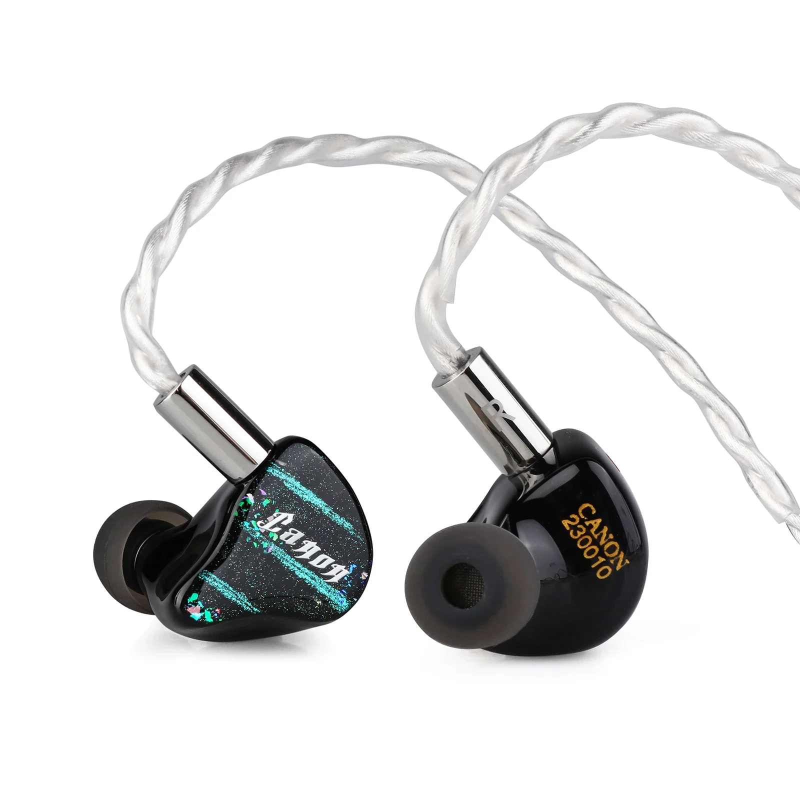 Yanyin Canon II 4BA + DD Auricular híbrido HiFi IEM con diseño ergonómico Cable de 2 pines de 0,78 mm