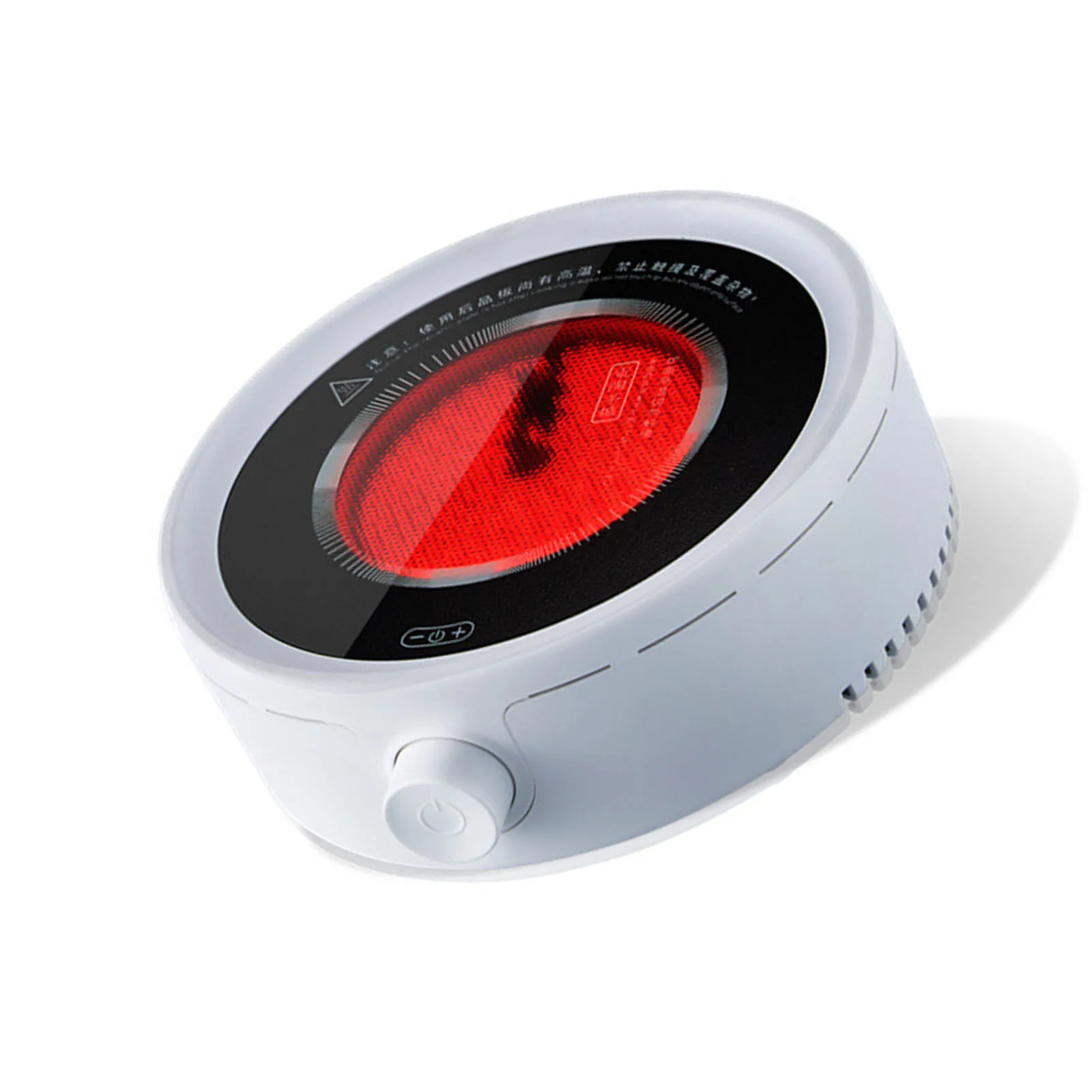 موقد شاي كهربائي صامت، طبق تسخين صغير من السيراميك لصنع الماء المغلي، تعديل مقبض القهوة