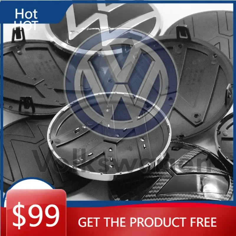 

Новые колпачки для ниппелей Volkswagen VW, 1 шт., 139 мм, 110 мм, 5H0 853 601D, эмблема автомобиля, логотип на капоте, передний и задний значок