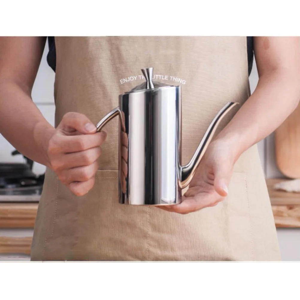 

Stainless Steel Oil Dispenser Leakproof 500Ml Sauce Container Dust-Proof Kitchen Gadget Vinegar Bottle For Home