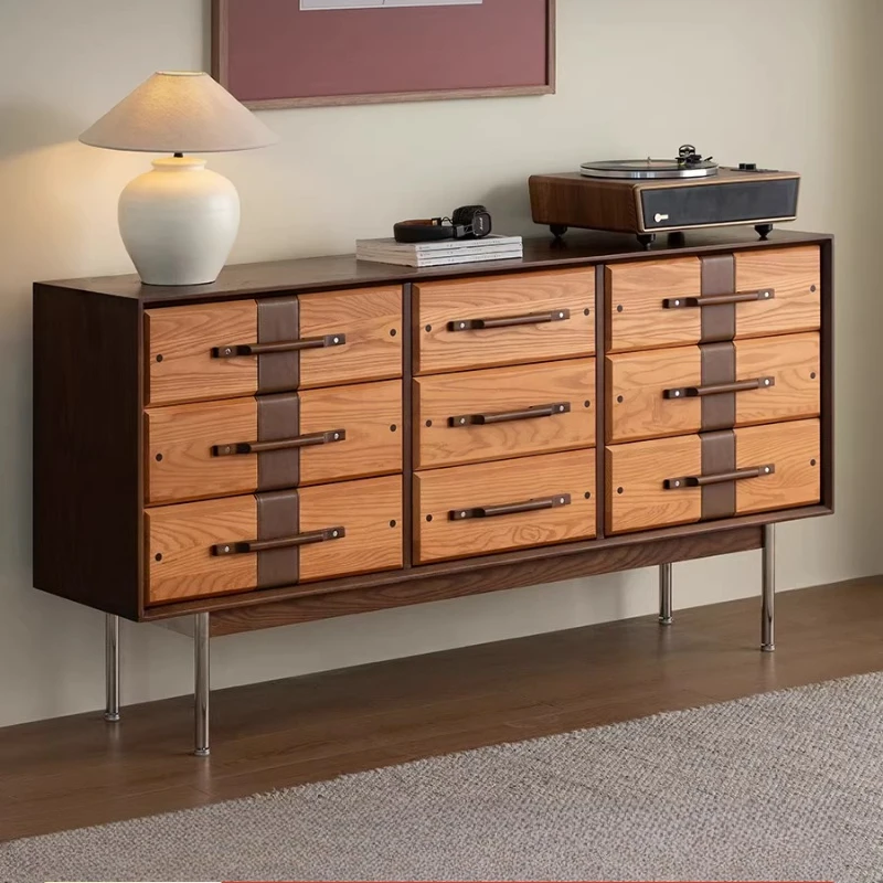 

chest of drawers Nine chest cabinets Medieval retro dining side cabinets Entrance cabinet Solid wood bedroom French American sty