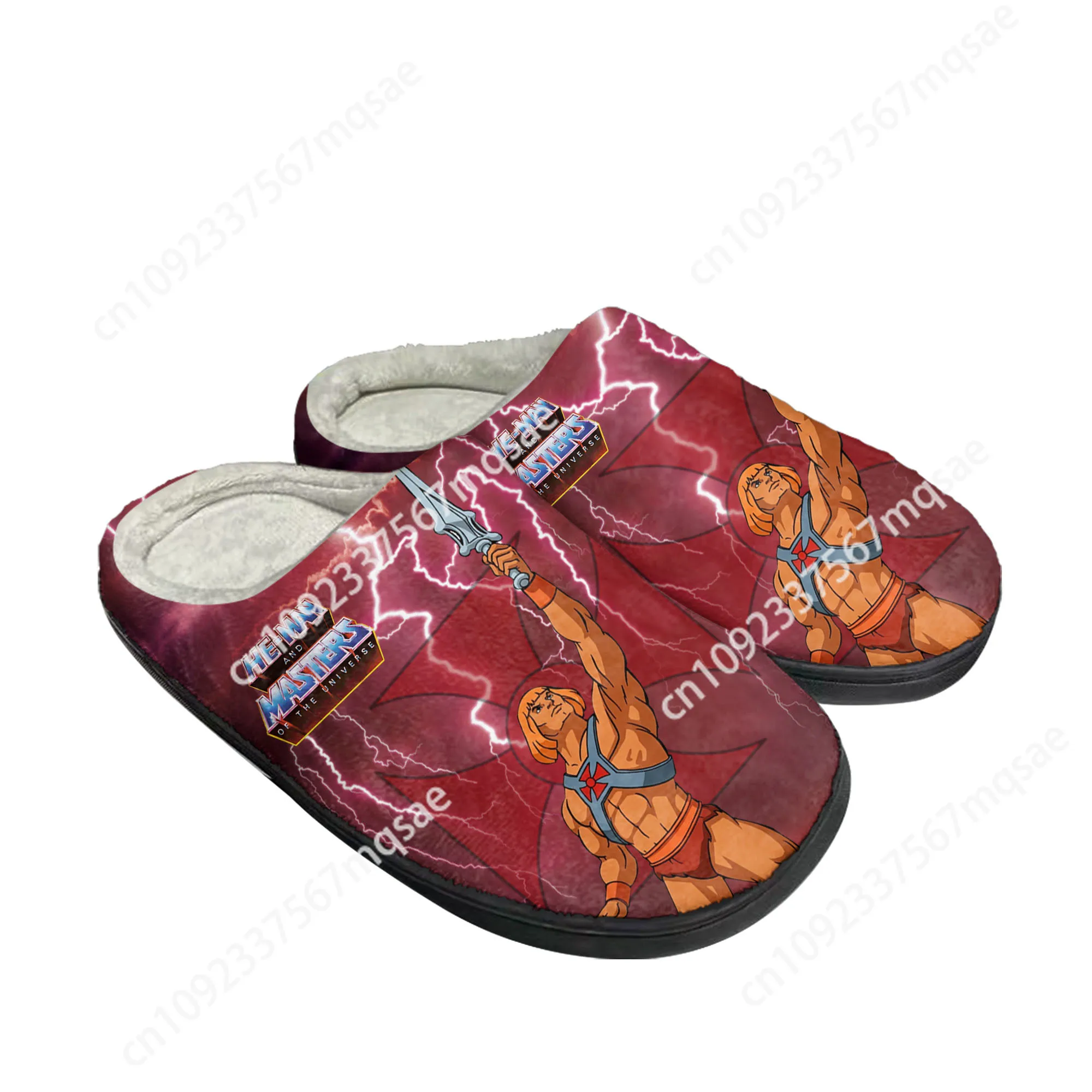 

Anime He-Man Masters Of The Universe Home Cotton Custom Slippers Men Women Sandals Plush Casual Keep Warm Shoes Thermal Slipper