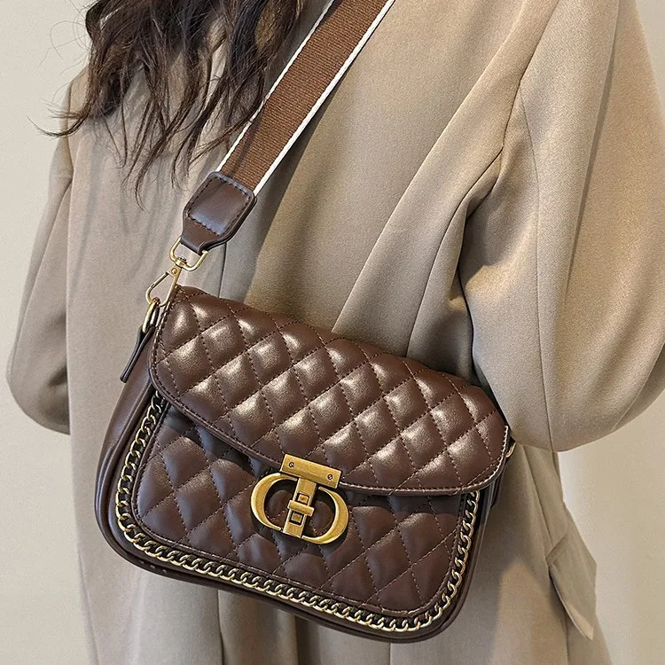 

Женская роскошная стильная стеганая сумка через плечо с цепочкой - высококачественная дизайнерская сумка для телефона