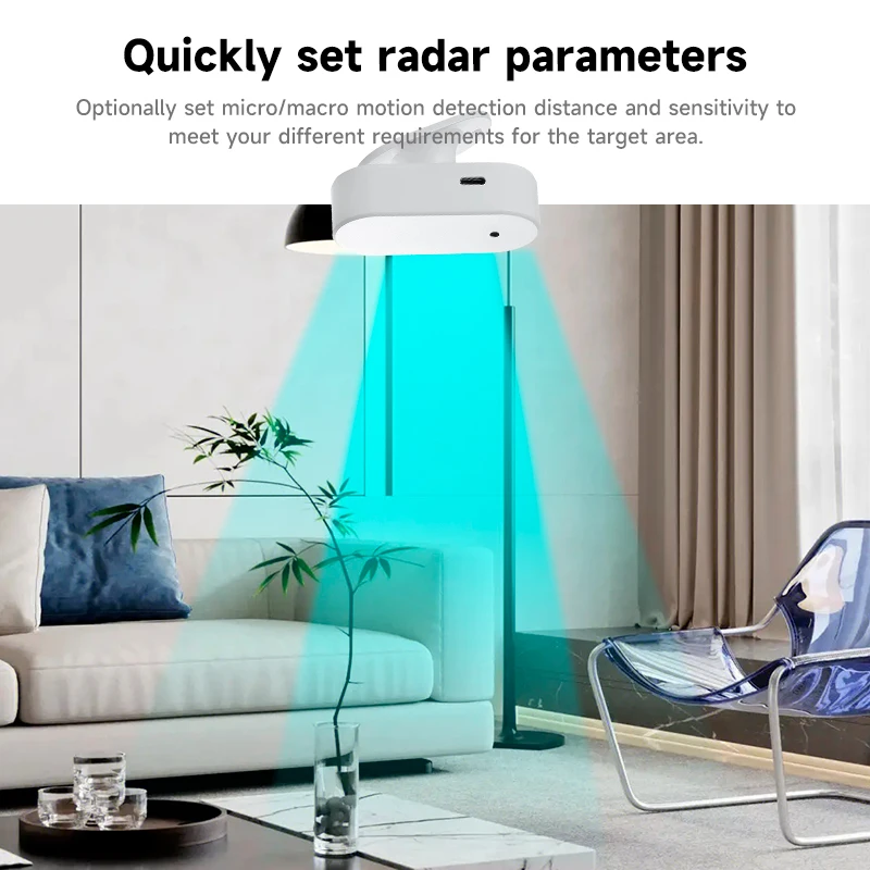 iHseno Tuya Wifi Human Presence Detector High Precision Radar Motion Sensor Static Person Sensor Compatible with Smart Life