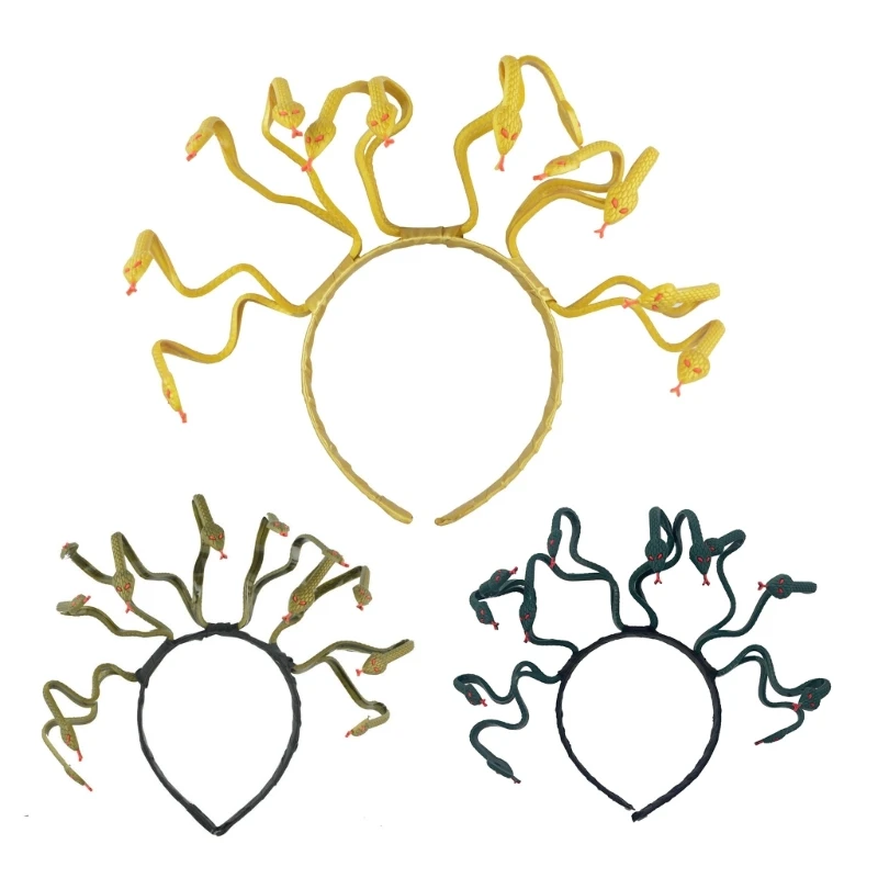 할로윈 빈티지 메두사 뱀 의상 머리띠 코스프레 드레스, 카니발 마디 그라 가장 무도회 파티 용품