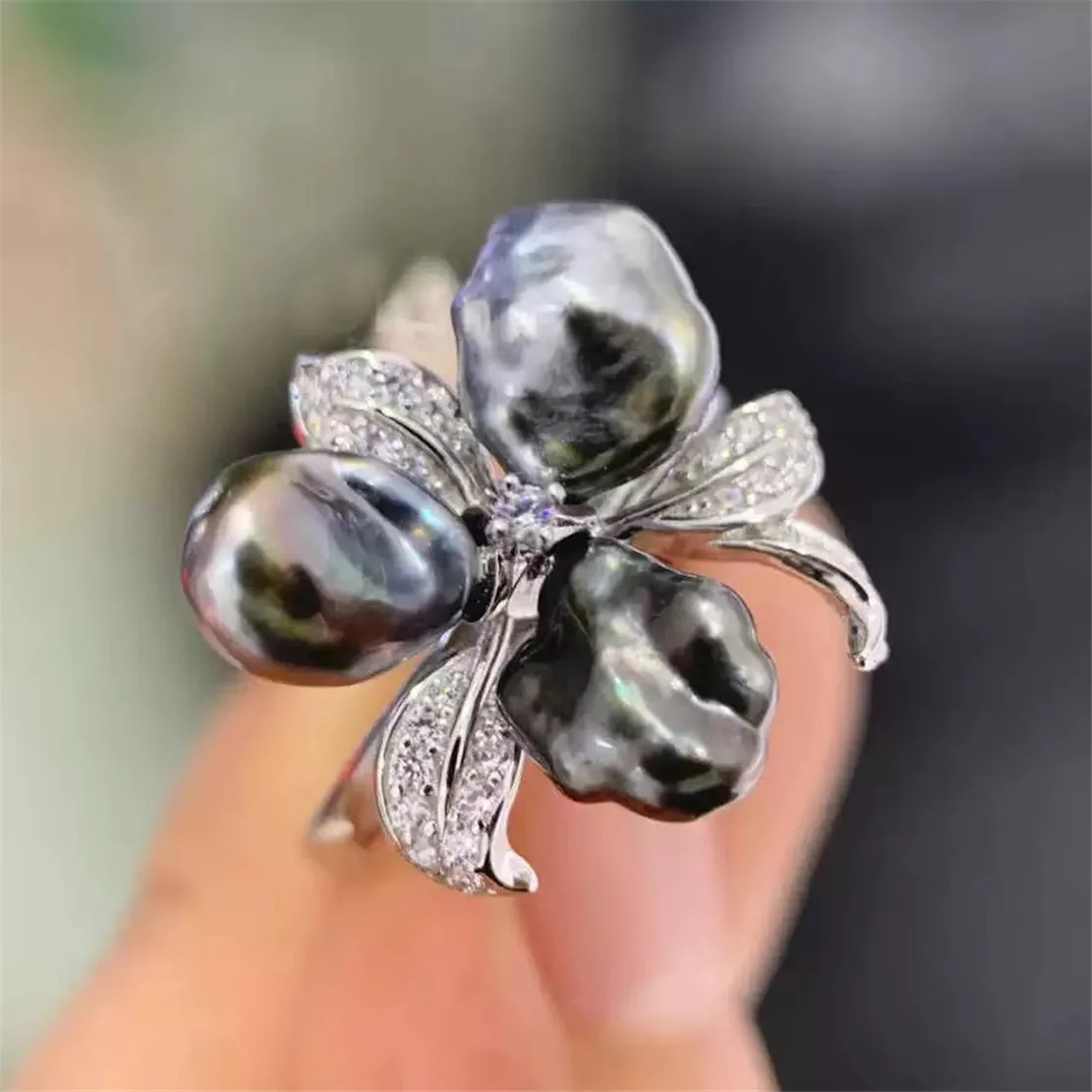 

925 Stamped Alloy Gold-Plating Adjustable Pearl Ring Holder DIY Jewelry Findings, Craft Supplies for Handmade Rings No Pearl