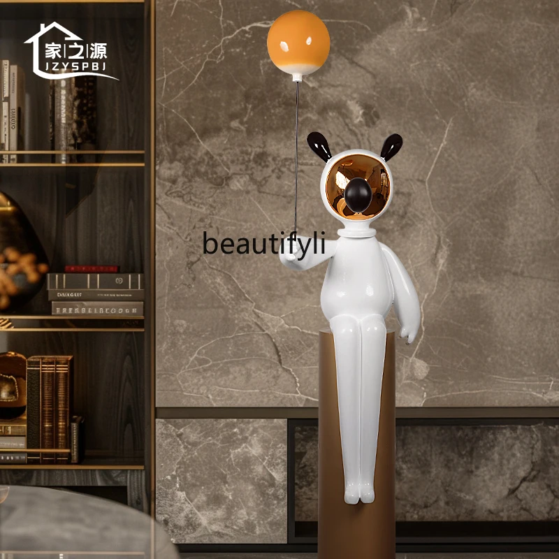 Cartoon balloon bubble bear sculpture ornament creative landing sales office character art installation