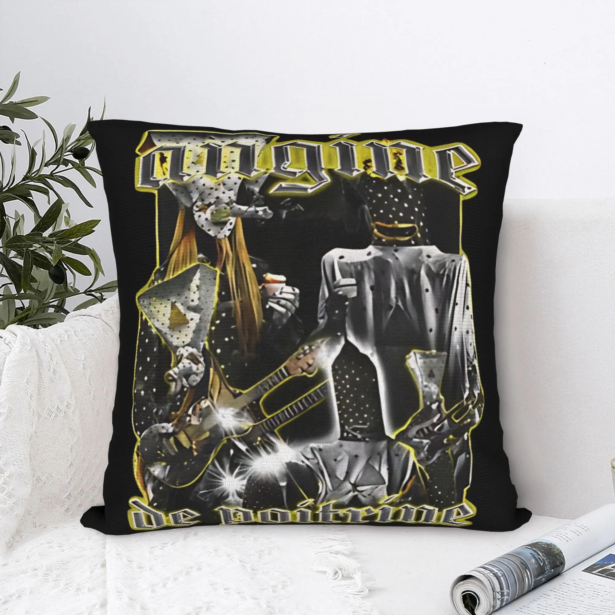 Angine De Poitrine Square Pillow Cases Vibes Band Cushion Covers Funny Zipper Decorative Throw Pillow Case Cover for Car 18