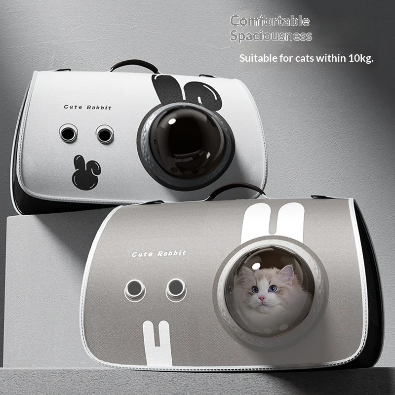 

Новая портативная прозрачная переноска-капсула для кошек на одно плечо, дышащий рюкзак-переноска большой вместимости для путешествий с кошками и собаками