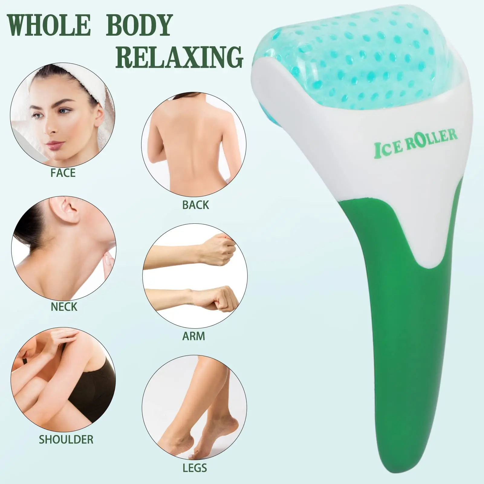 Massage Body Blood Circulation Relief Head Migraine And Skin  Anti-aging Face Ice Roller Eye  Cool Skin Daily Beauty Care Tool