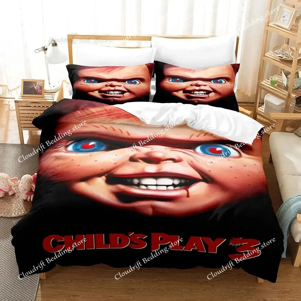 Hot Sale Chucky Bedding Set Single Twin Full Queen King Size Bed Set Aldult Kid Bedroom Duvetcover Sets 3D Print Halloween