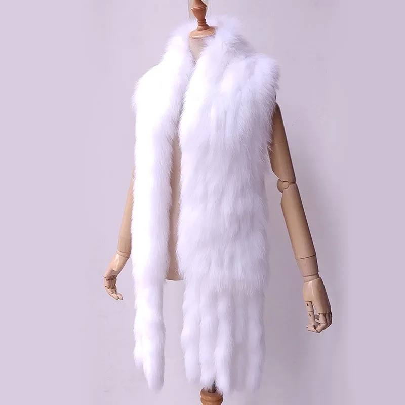 2025 شتاء جديد سميك دافئ ريال فوكس شال فرو المرأة جودة عالية رقيق واسعة موضة أوشحة فرو حقيقية الإناث