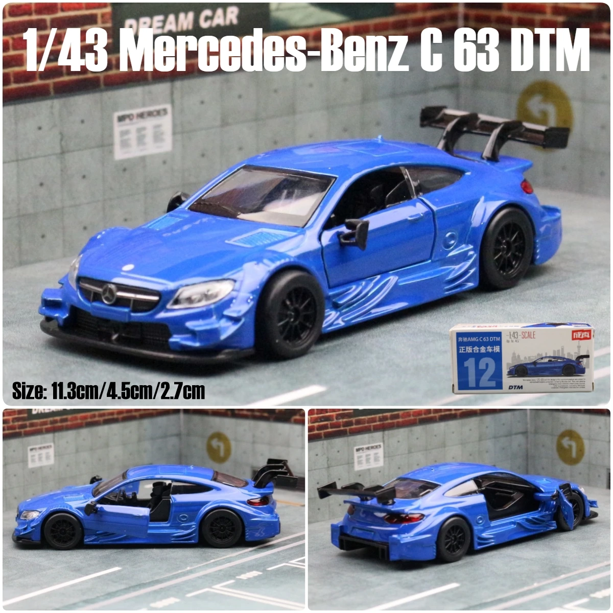 imtfzct 1/36 C63 S AMG, jouet pour enfant, avec fonction Pull Back imtfzct 1/36 C63 S AMG, jouet pour enfant, avec fonction Pull Back