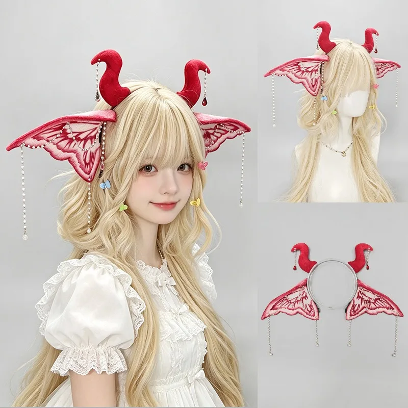 New Butterfly Beast Ear and Hair Bracelet Showcases Abicos Props Gothic Style Gorgeous Butterfly Ear Headpiece