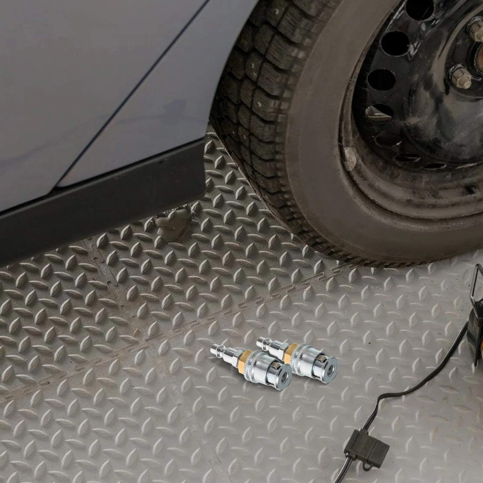 

1 Set Truck Air Chuck Locking Selflocking Inflation Nozzle Quick Connect Universal Car Tire Pump Adapter Vehicle Tools Heavy